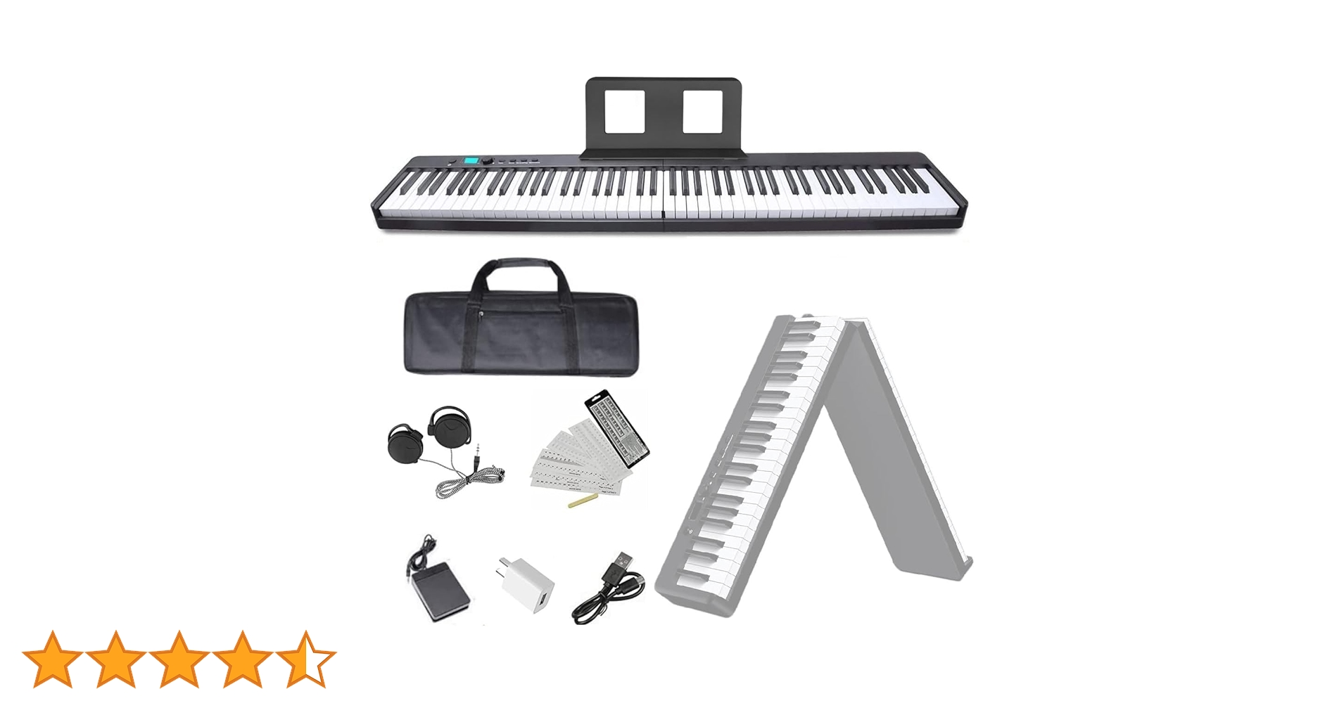 Amazon | ニコマク NikoMaku 電子ピアノ 88鍵盤 折り畳み式 SWAN-X 黒